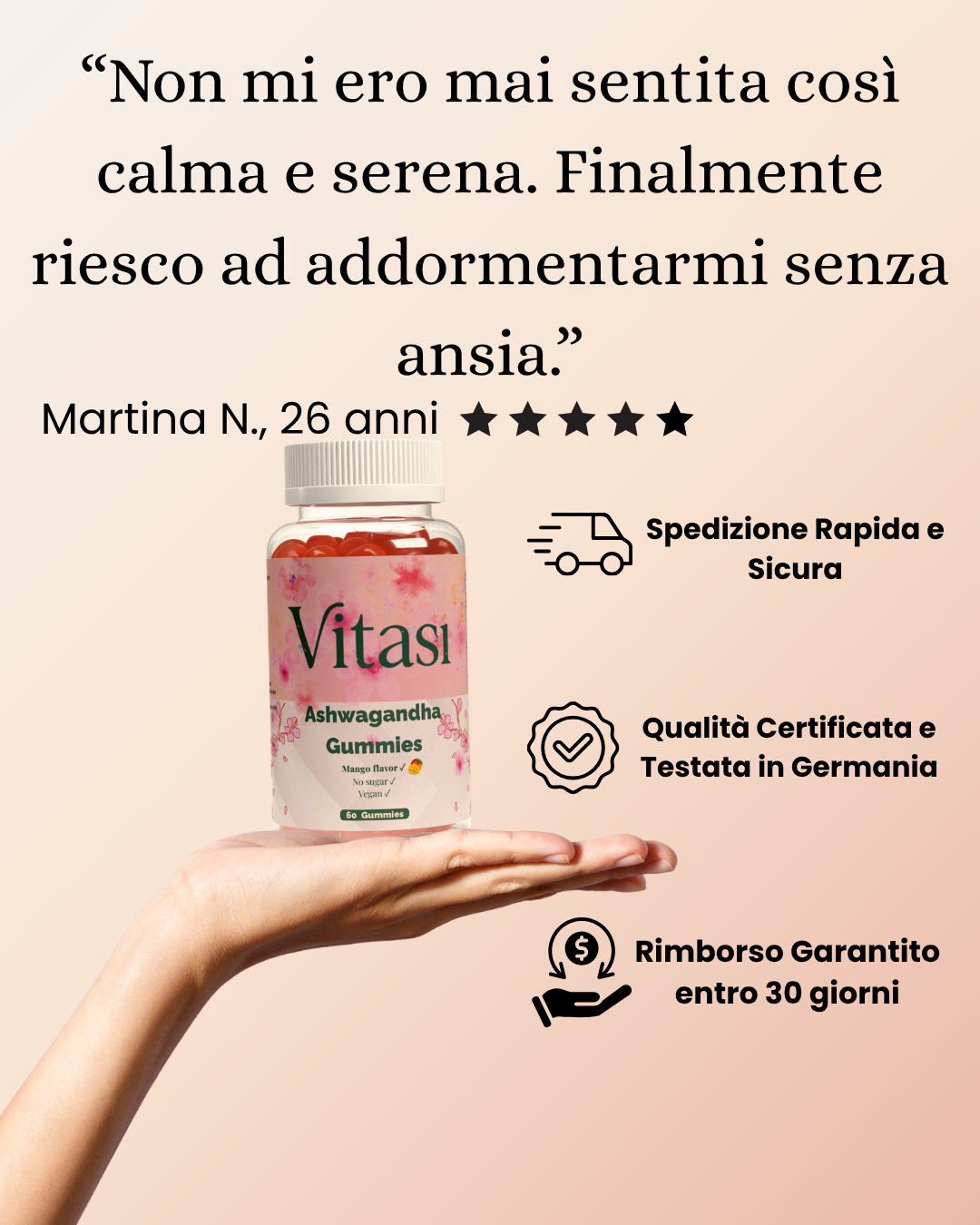 Premium Ashwagandha + Vitamin B6 Gummies - 60 pcs.